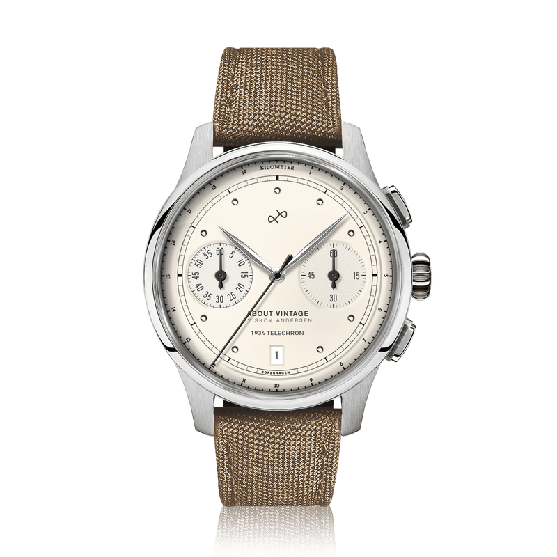 1934 Telechron, Steel / Off White