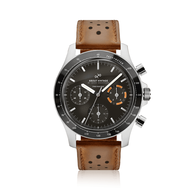 1960 Racing Chronograph, Steel / Black & Orange