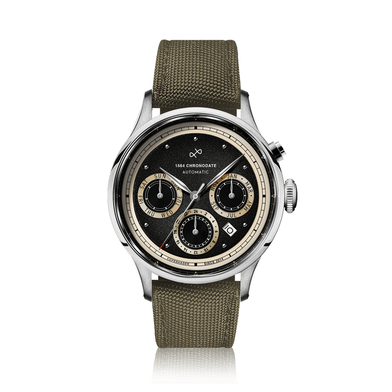 1564 Chronodate Automatic, Steel / Black
