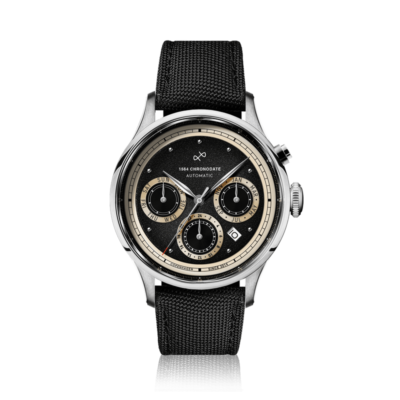 1564 Chronodate Automatic, Steel / Black