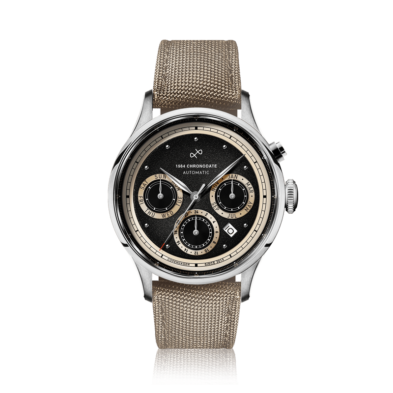 1564 Chronodate Automatic, Steel / Black