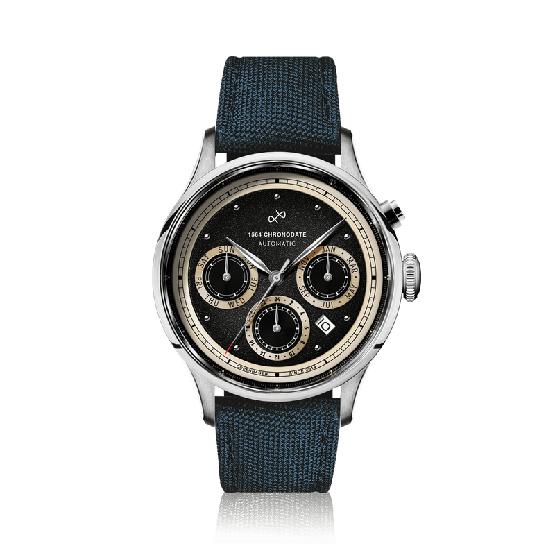 1564 Chronodate Automatic, Steel / Black