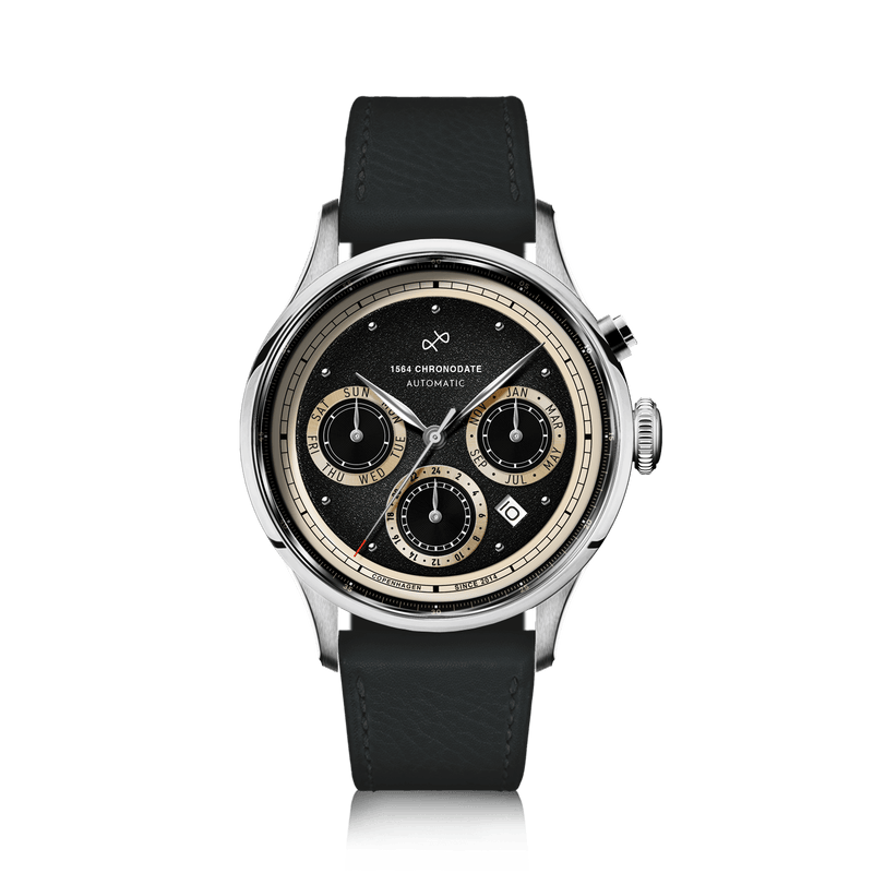 1564 Chronodate Automatic, Steel / Black