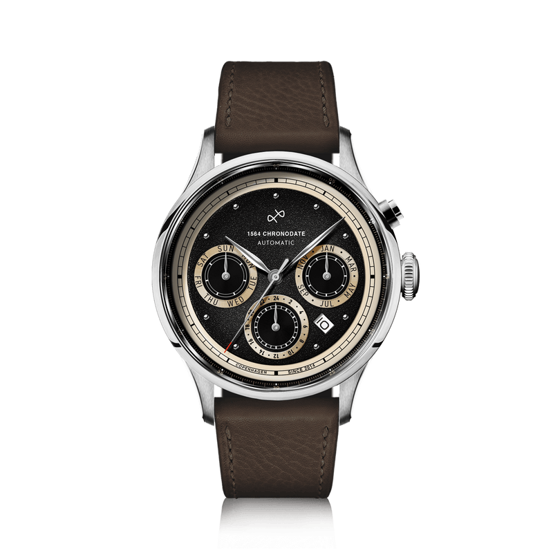1564 Chronodate Automatic, Steel / Black